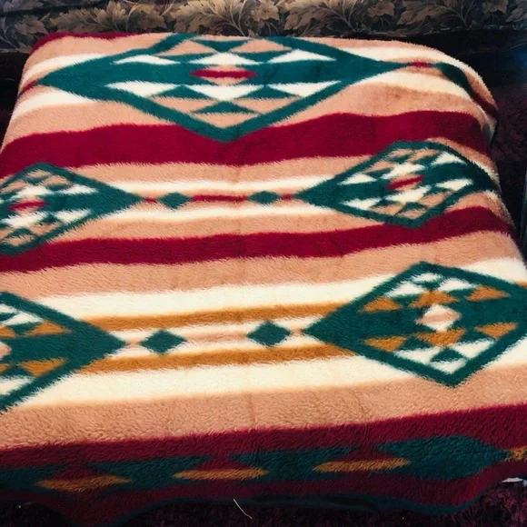 Vintage Biederlack Multicolor Blanket - Picture 2 of 5